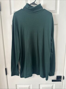 Club Room Dark Green Turtleneck Long-Sleeve Shirt